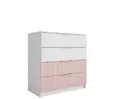 Комод Лавис КМД 800.1 - Белый/Белый Софт/Роза (ДСВ Мебель)