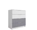 Комод Лавис КМД 800.1 - Белый/Белый Софт/Серый Эмалит (ДСВ Мебель)