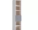 Стеллаж Лавис СД 450.1 - Белый/Белый Софт/Серый Эмалит (ДСВ Мебель)