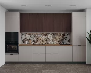 Кухня Альберо/Виано (Norma) 3.6м - Американский шоколад/Вижн (ДСВ Мебель)