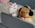 Кровать-тахта Polly ЯМБ с экоматрасом (200x90) - Голубой (Romack)