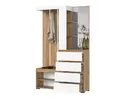 Прихожая Хелен (МДФ) - Комплект 1 - Дуб Крафт золотой/Белый (Стендмебель)