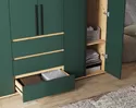 Шкаф 6-ти створчатый Норд - Дуб Крафт/Изумрудный (МИФ)