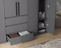 Шкаф 6-ти створчатый Норд - Графит (МИФ)
