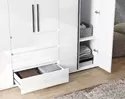 Шкаф 6-ти створчатый Норд - Белый/Белый глянец (МИФ)
