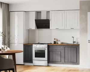 Кухонный гарнитур Мария 1.6м - Белый/Графит (Стендмебель)