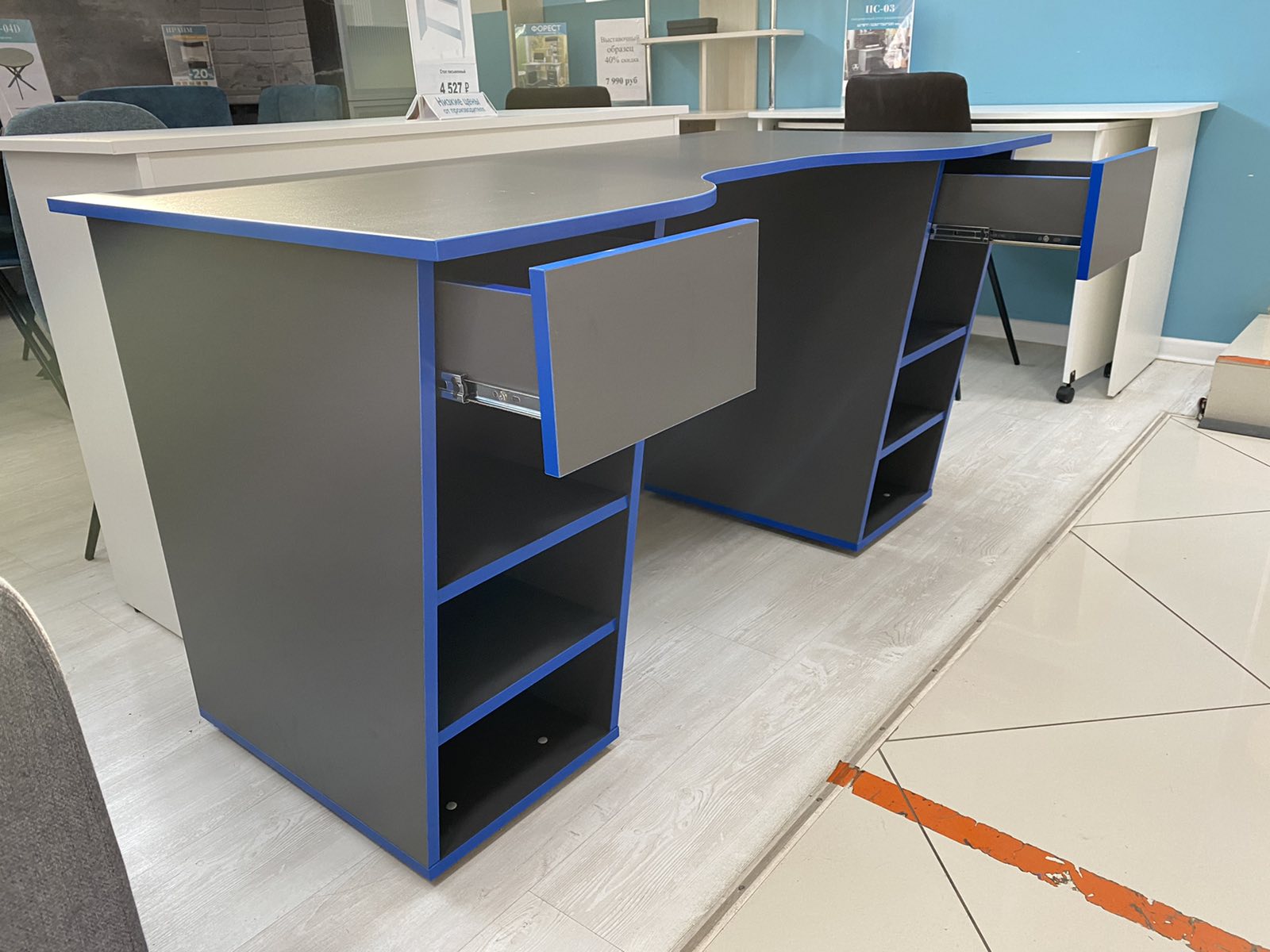 Купить Стол компьютерный Рио СК-01 - Графит (BTS) в Минске